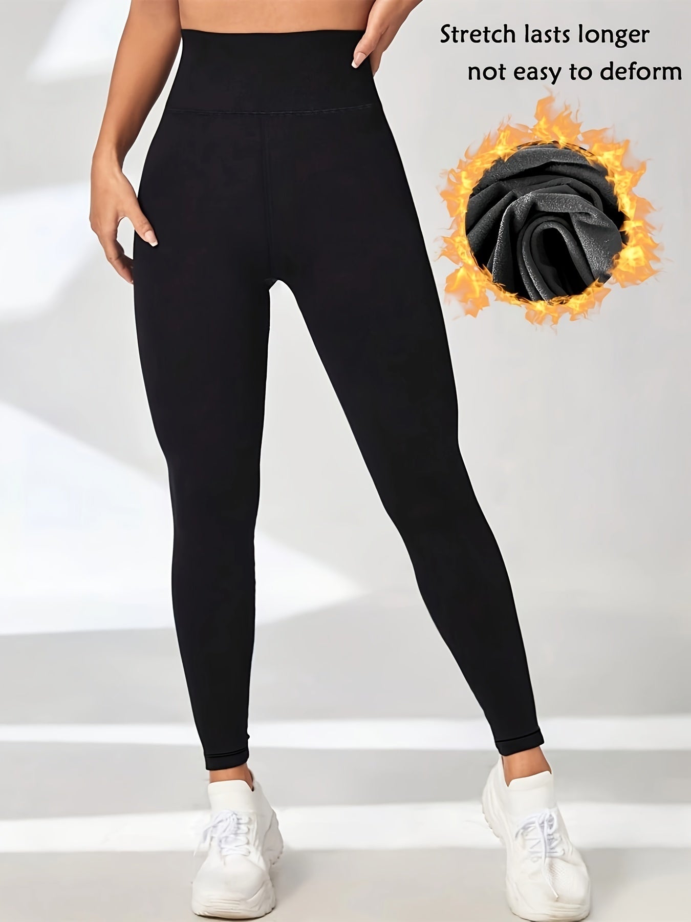3 Pack Women's Thermal High-Waisted Yoga Pants - Tummy Control Butt Lifting Leggings