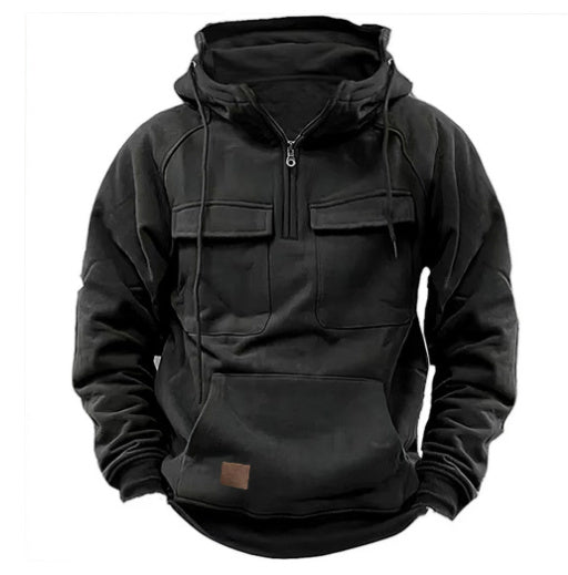 Premium Men’s Zip-Up Hoodie Sweatshirt | Casual Sportswear with Drawstring & Kangaroo Pocket