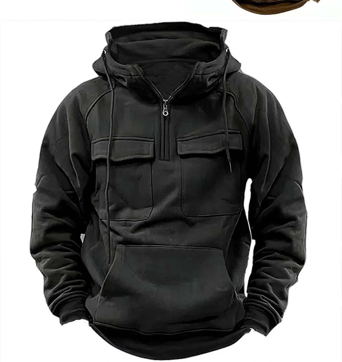 Premium Men’s Zip-Up Hoodie Sweatshirt | Casual Sportswear with Drawstring & Kangaroo Pocket