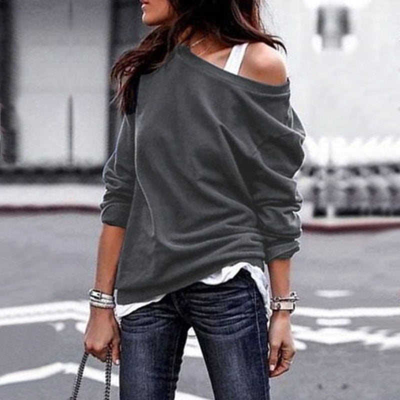 Elegant Round Neck Long Sleeve Blouse – Stylish & Comfortable Casual Top for Women”