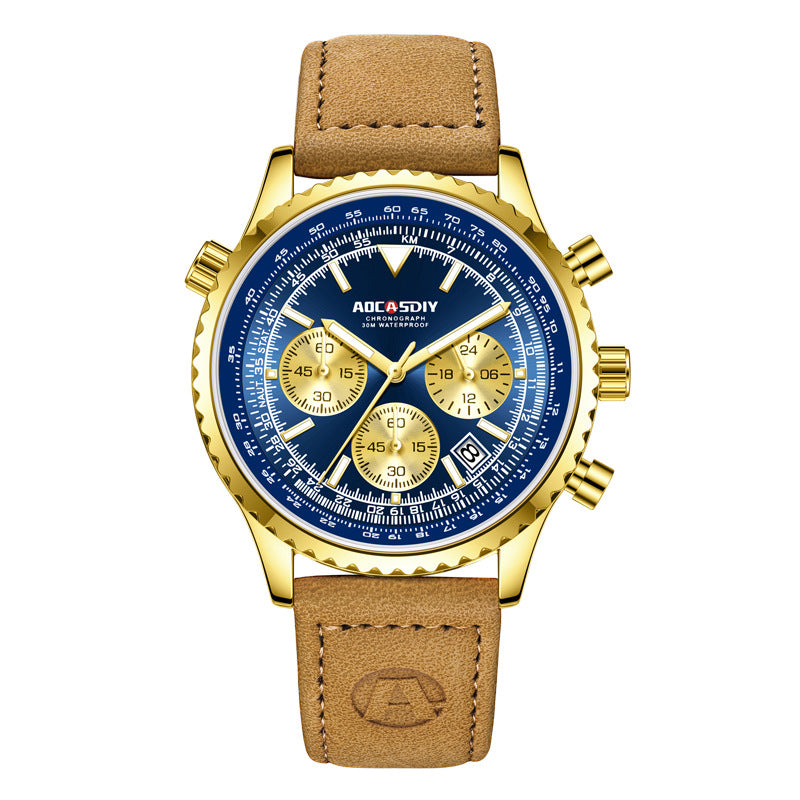 Luxury Men’s Waterproof Luminous Watch – Multi-Functional Premium Timepiece