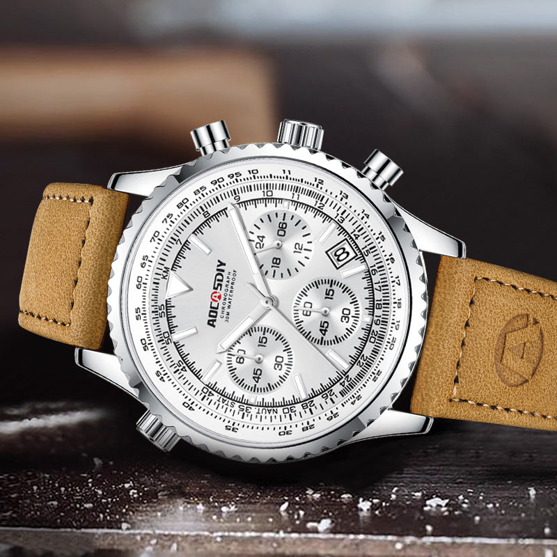 Luxury Men’s Waterproof Luminous Watch – Multi-Functional Premium Timepiece