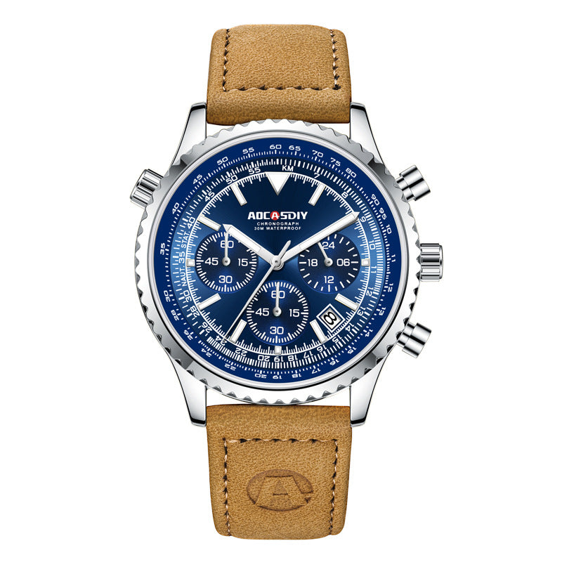 Luxury Men’s Waterproof Luminous Watch – Multi-Functional Premium Timepiece