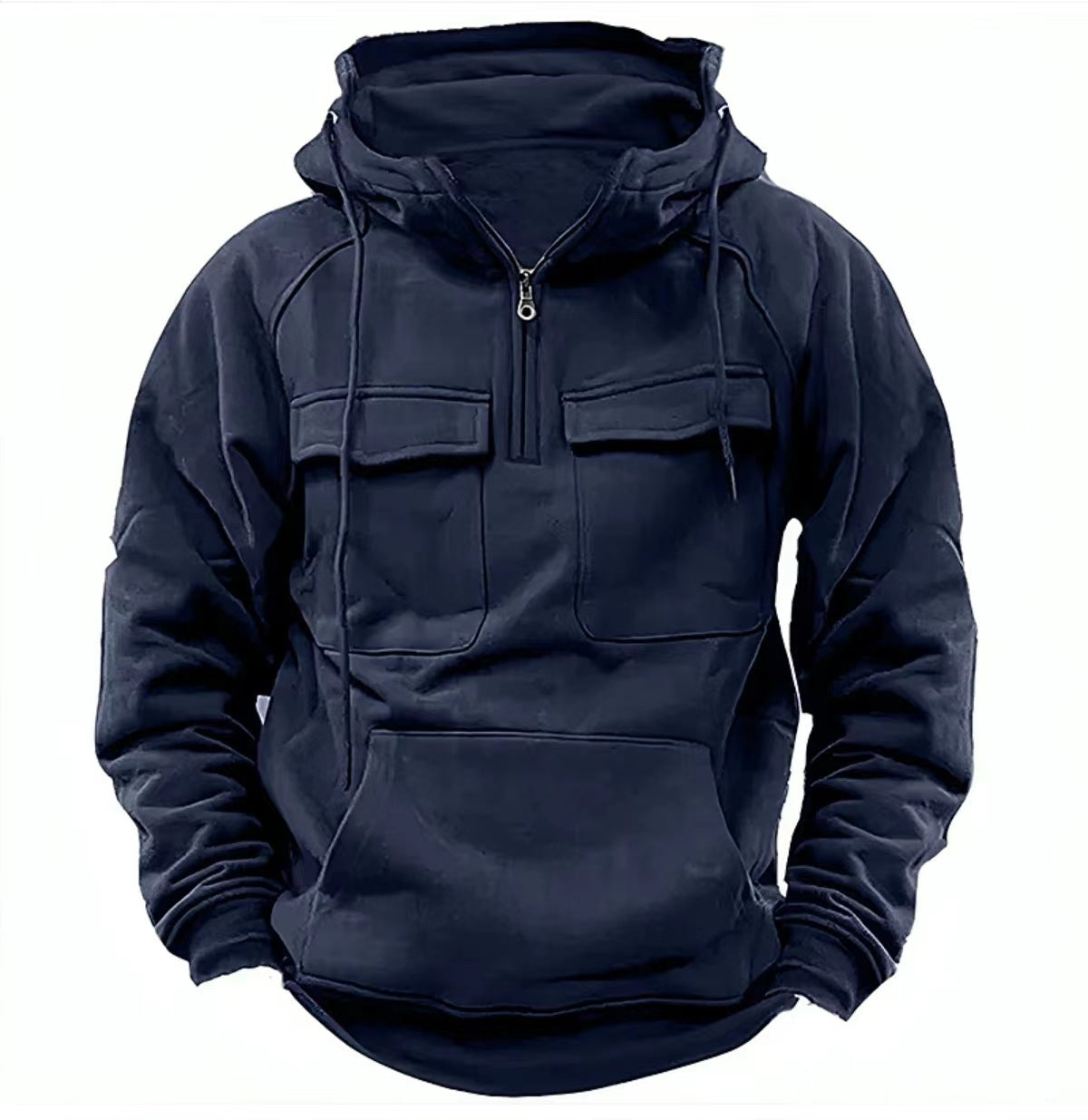 Premium Men’s Zip-Up Hoodie Sweatshirt | Casual Sportswear with Drawstring & Kangaroo Pocket