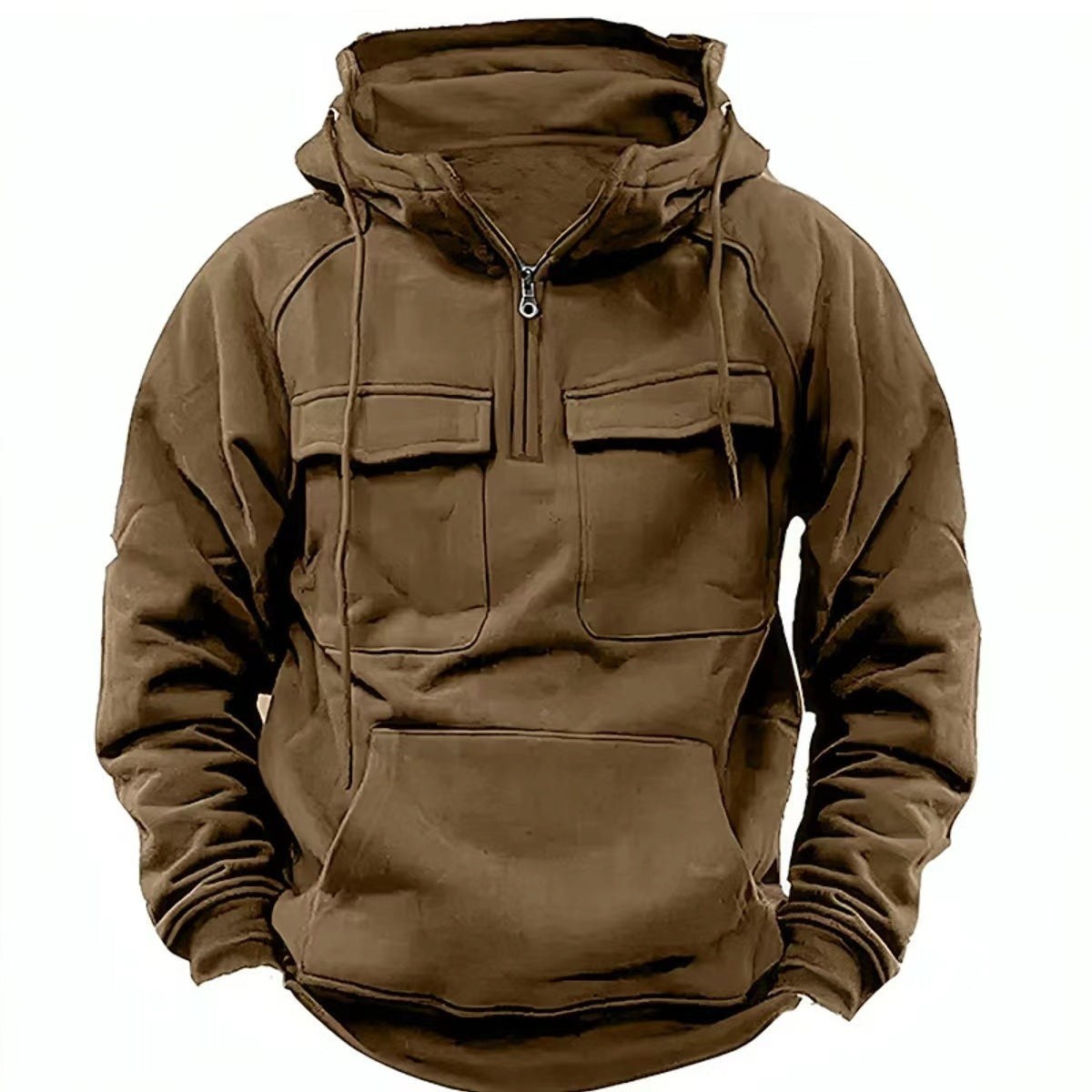 Premium Men’s Zip-Up Hoodie Sweatshirt | Casual Sportswear with Drawstring & Kangaroo Pocket