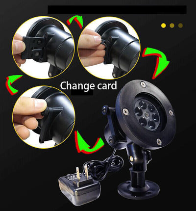 Christmas LED Projector Light – Festive Moving Patterns for Home Décor