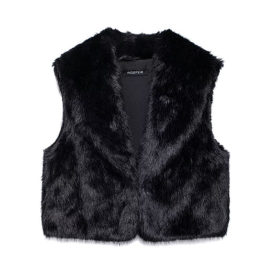 Artificial Fur Cardigan Sleeveless Vest Women's Outer Wear - MH TRENDS & STYLES