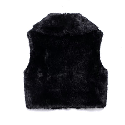 Artificial Fur Cardigan Sleeveless Vest Women's Outer Wear - MH TRENDS & STYLES