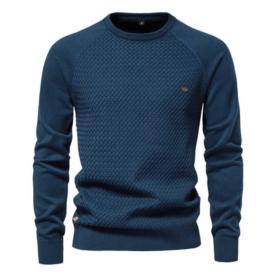 Autumn And Winter New Cotton Men's Sweater Pullover Solid Color Raglan Sleeve Sweater - MH TRENDS & STYLES