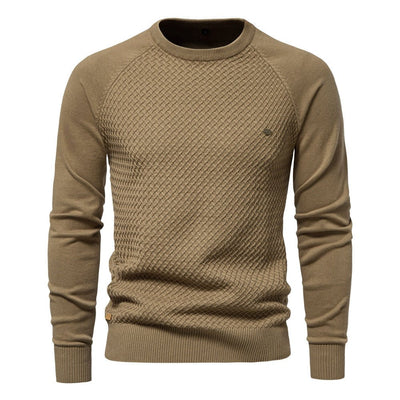 Autumn And Winter New Cotton Men's Sweater Pullover Solid Color Raglan Sleeve Sweater - MH TRENDS & STYLES