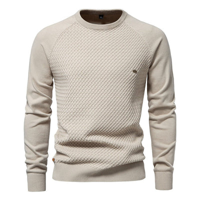 Autumn And Winter New Cotton Men's Sweater Pullover Solid Color Raglan Sleeve Sweater - MH TRENDS & STYLES