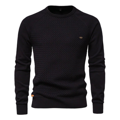 Autumn And Winter New Cotton Men's Sweater Pullover Solid Color Raglan Sleeve Sweater - MH TRENDS & STYLES