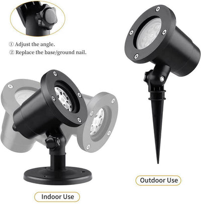 Christmas LED Projector Light – Festive Moving Patterns for Home Décor