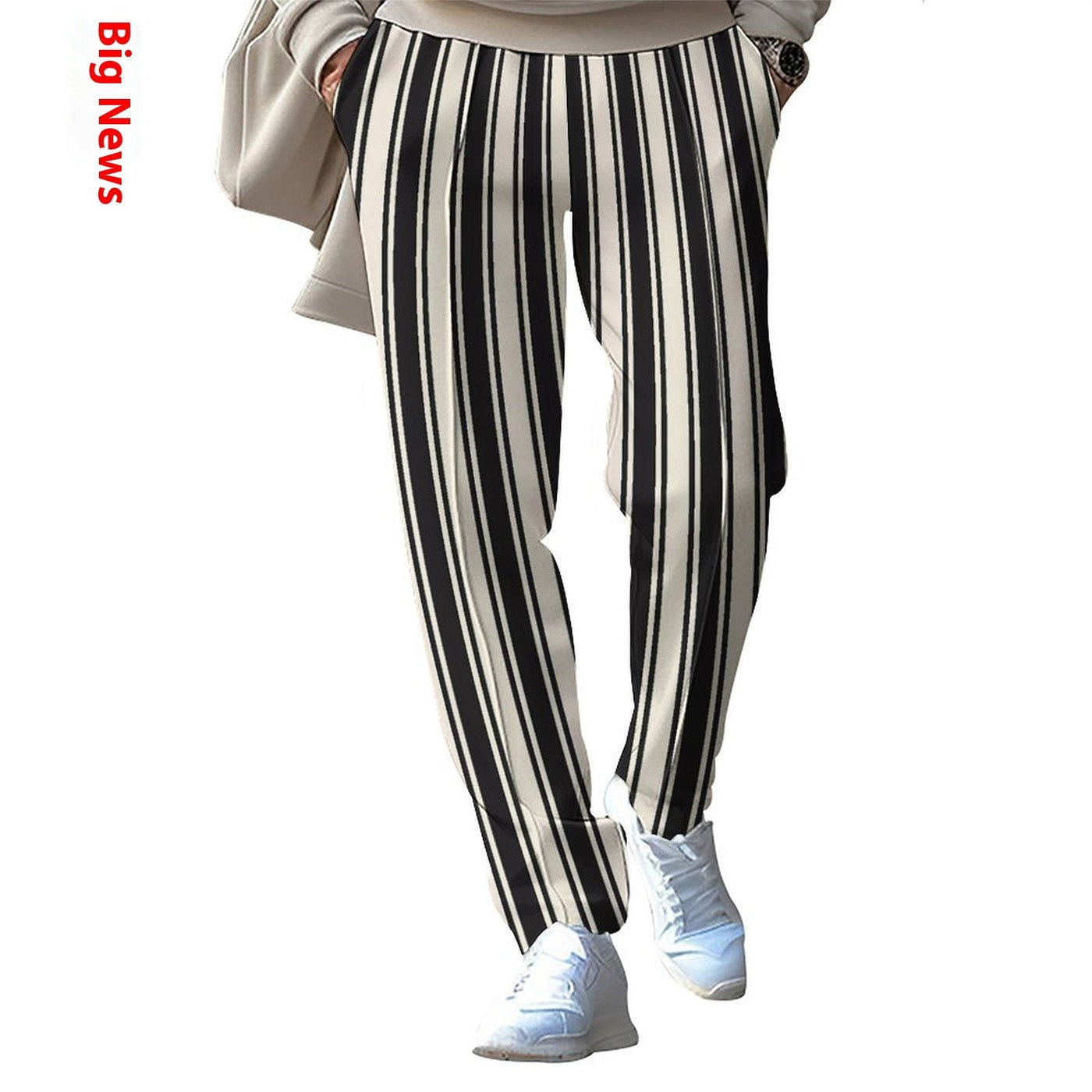 Casual Technology Printing Wide Drawstring Straight - leg Trousers - MH TRENDS & STYLES