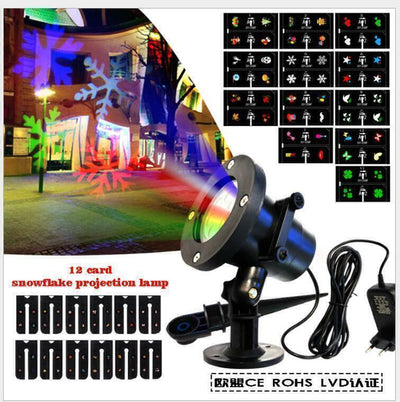 Christmas LED Projector Light – Festive Moving Patterns for Home Décor