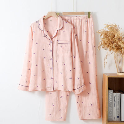 Cotton Printed Long Sleeve Loose Home Wear Suit - MH TRENDS & STYLES