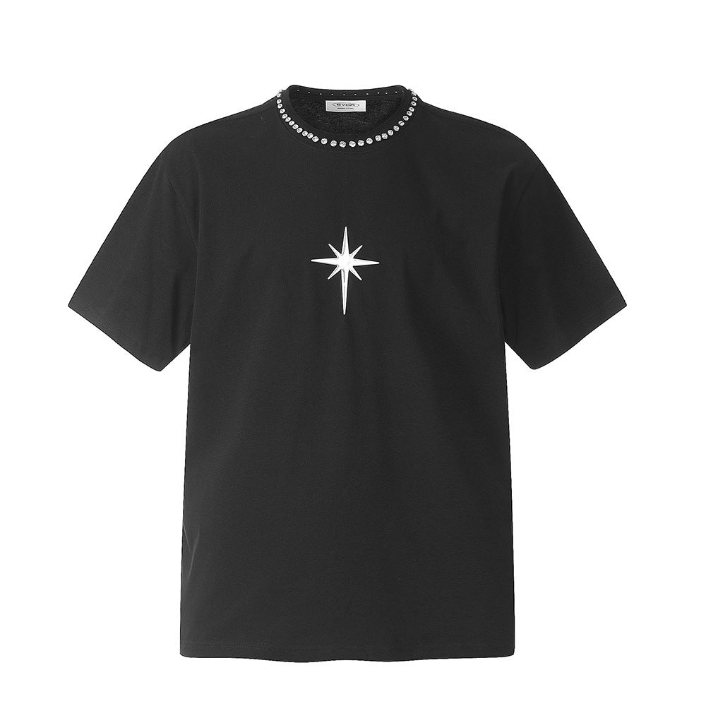 Dark Cross Star Short Sleeve Men Clothing - MH TRENDS & STYLES