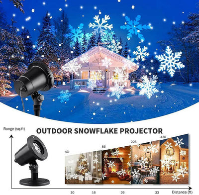 Christmas LED Projector Light – Festive Moving Patterns for Home Décor