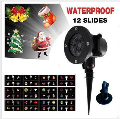 Christmas LED Projector Light – Festive Moving Patterns for Home Décor