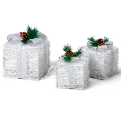 White LED Gift Box Set – Holiday Home Decoration