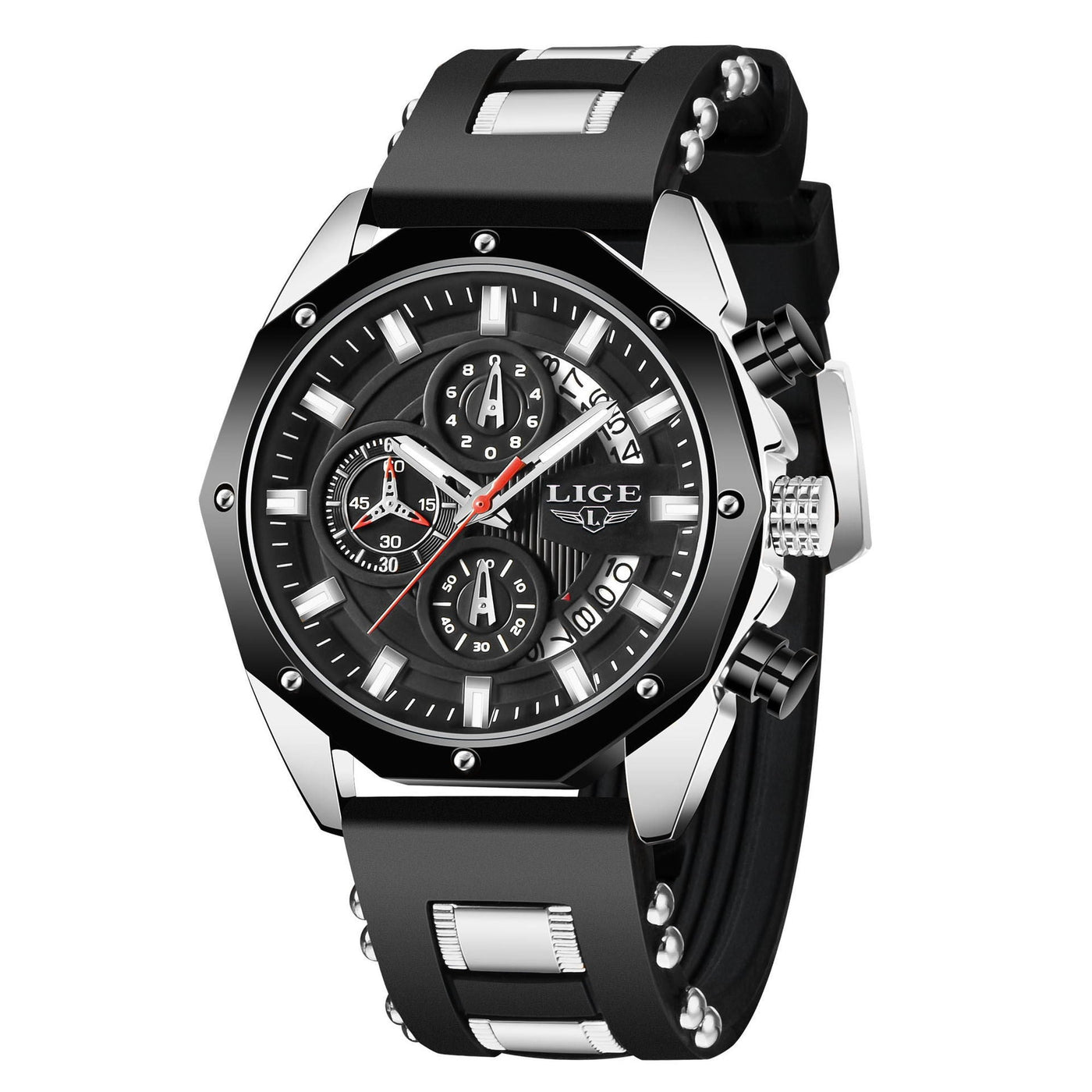 Fashion Mens Watches Top Brand Luxury Silicone Sport Watch Men Quartz Date Clock Waterproof Wristwatch Chronograph - MH TRENDS & STYLES
