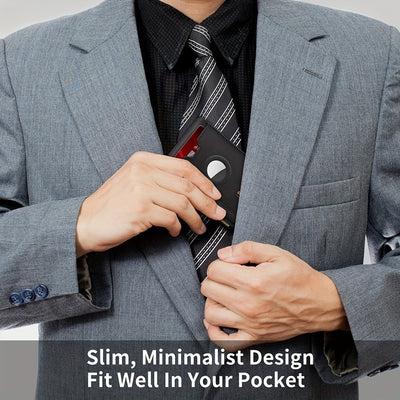 Genuine Leather Bifold Wallet For Men, Slim, RFID Blocking Card Holder Wallet, Minimalist Front Pocket Mens Wallet With Money Clip, ID Window - MH TRENDS & STYLES