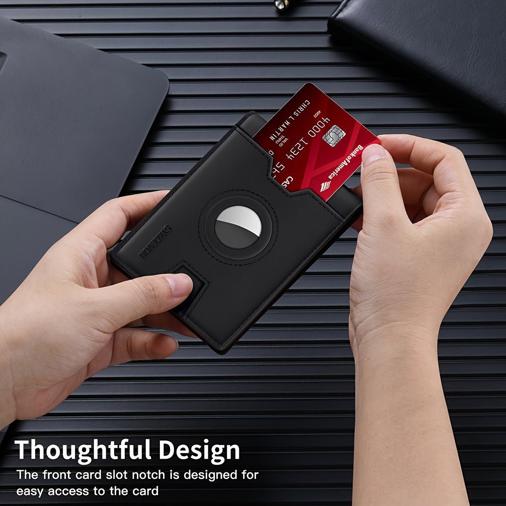 Genuine Leather Bifold Wallet For Men, Slim, RFID Blocking Card Holder Wallet, Minimalist Front Pocket Mens Wallet With Money Clip, ID Window - MH TRENDS & STYLES