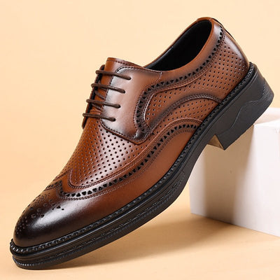 Hollow Leather Shoes Men's Business Formal Wear Casual - MH TRENDS & STYLES