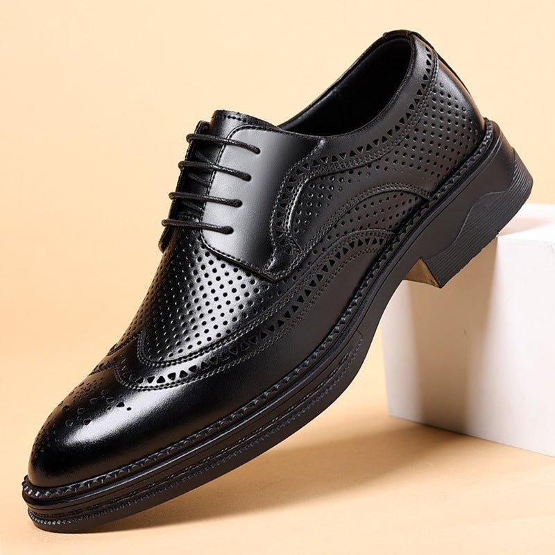Hollow Leather Shoes Men's Business Formal Wear Casual - MH TRENDS & STYLES