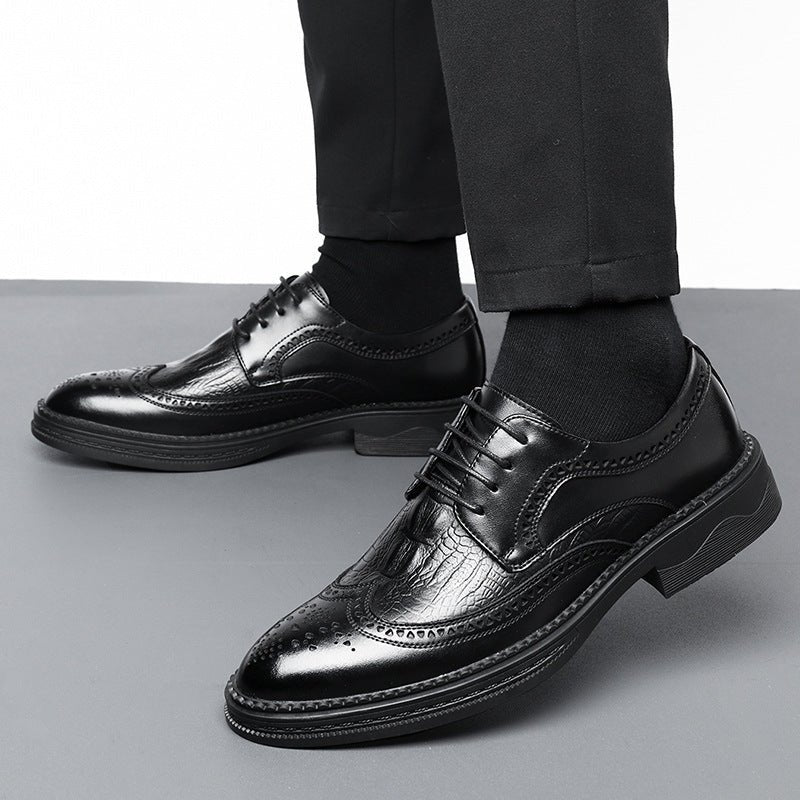 Hollow Leather Shoes Men's Business Formal Wear Casual - MH TRENDS & STYLES