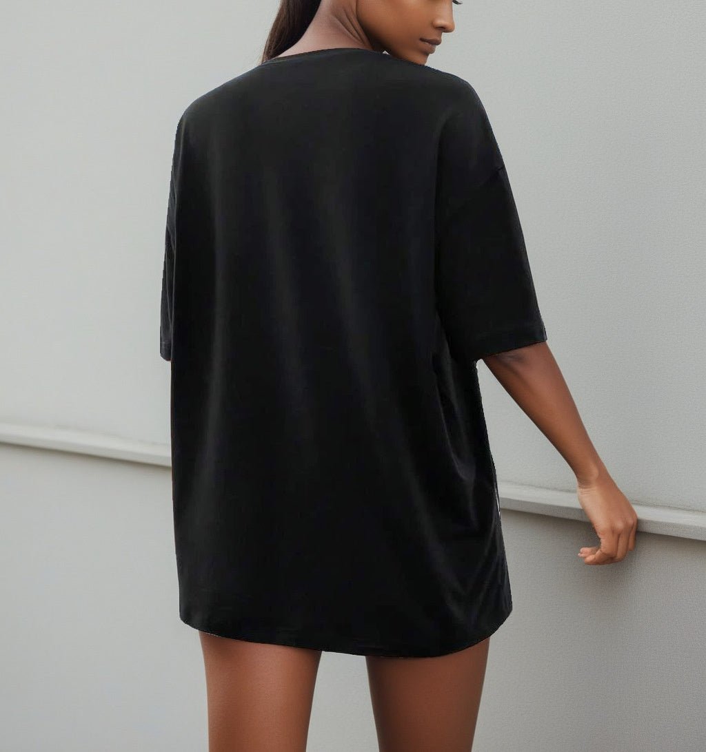 Hong Kong Style Sunset Pattern Printed Short - sleeved T-shirt - MH TRENDS & STYLES