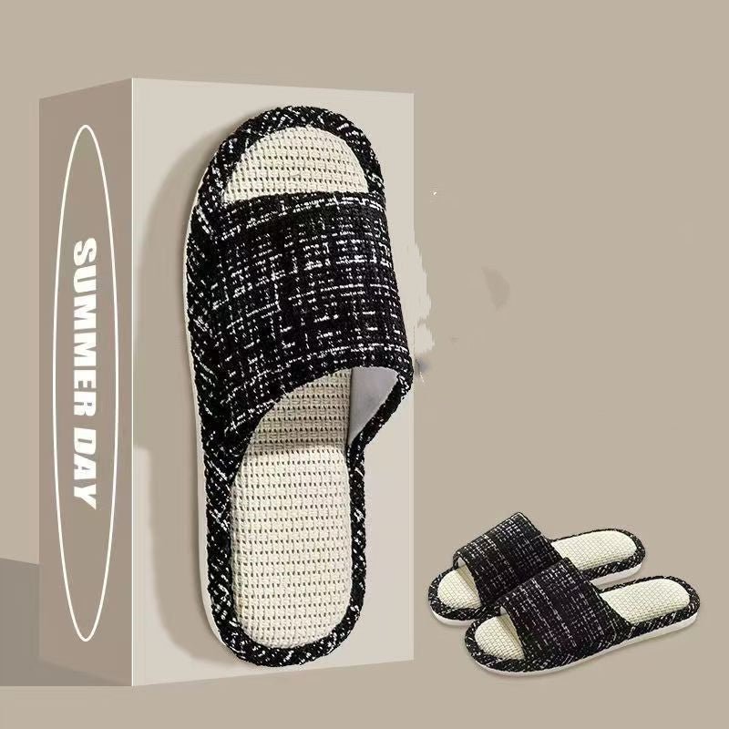 Indoor Summer Sweat Absorbing Cotton And Linen Slippers - MH TRENDS & STYLES