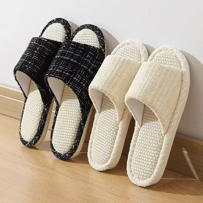 Indoor Summer Sweat Absorbing Cotton And Linen Slippers - MH TRENDS & STYLES