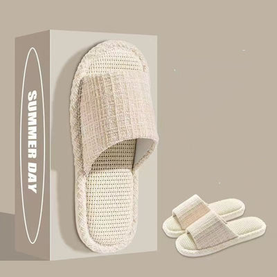 Indoor Summer Sweat Absorbing Cotton And Linen Slippers - MH TRENDS & STYLES