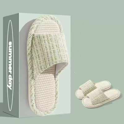 Indoor Summer Sweat Absorbing Cotton And Linen Slippers - MH TRENDS & STYLES