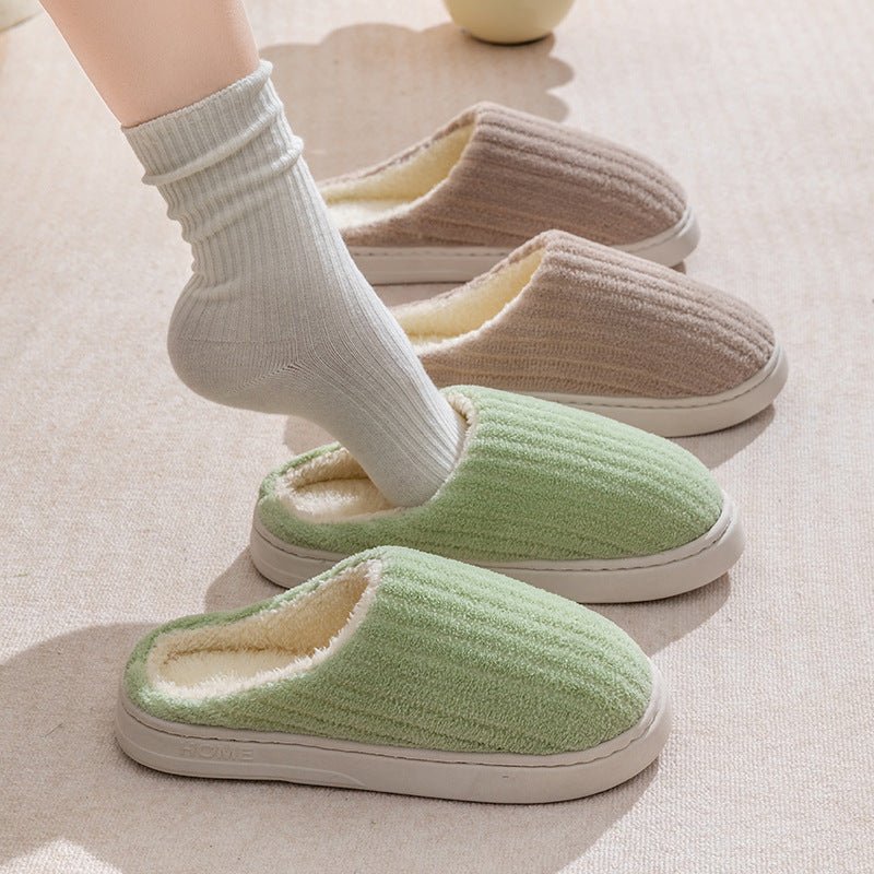 Indoor Warm Poop Feeling Plush Antislip Cotton Slippers - MH TRENDS & STYLES