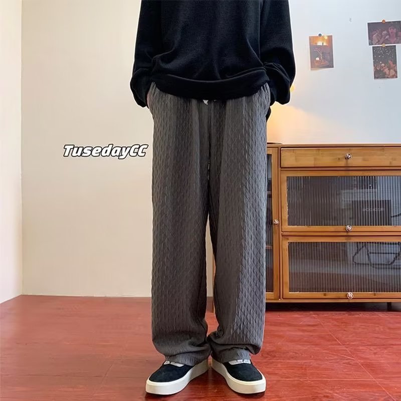 Jacquard Rhombus Draped Pants Men - MH TRENDS & STYLES