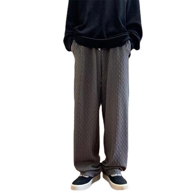 Jacquard Rhombus Draped Pants Men - MH TRENDS & STYLES