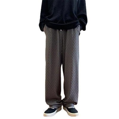 Jacquard Rhombus Draped Pants Men - MH TRENDS & STYLES