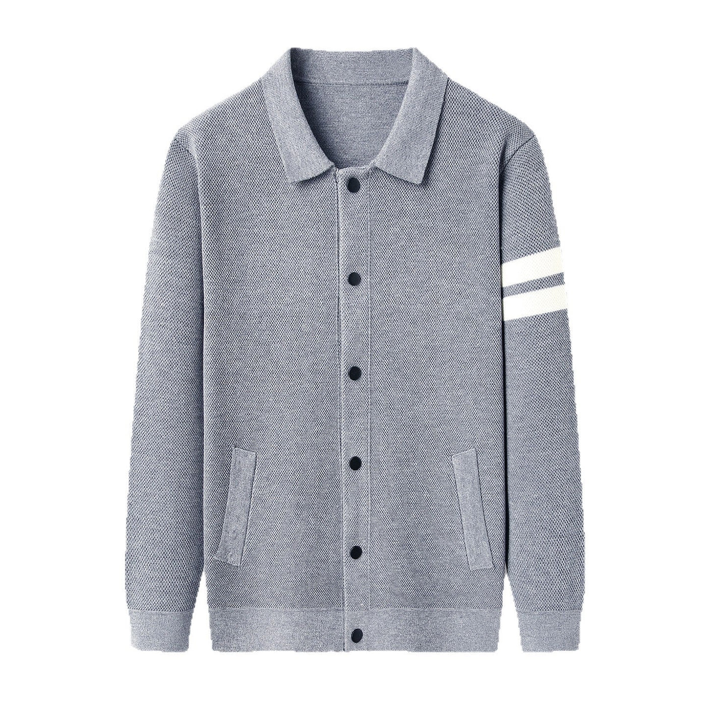 Knitted Cardigan Lapel Korean Slim Men's Jacket - MH TRENDS & STYLES