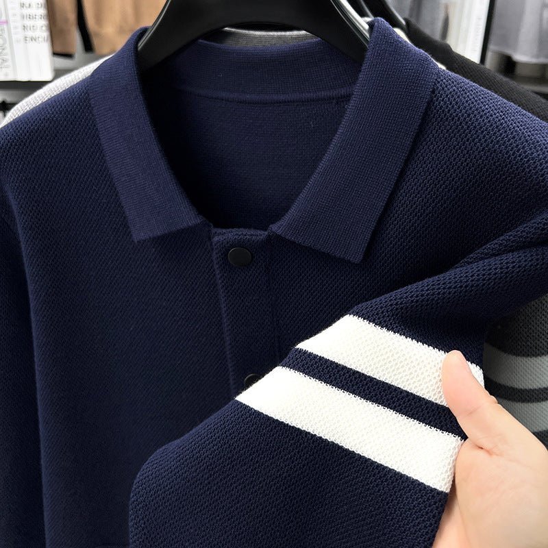 Knitted Cardigan Lapel Korean Slim Men's Jacket - MH TRENDS & STYLES