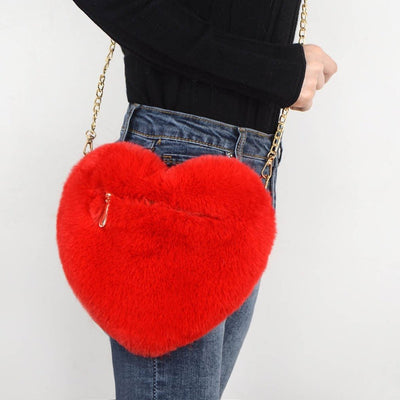 Love Bags For Women Plush Chain Shoulder Bags Valentine's Day Party Bag - MH TRENDS & STYLES