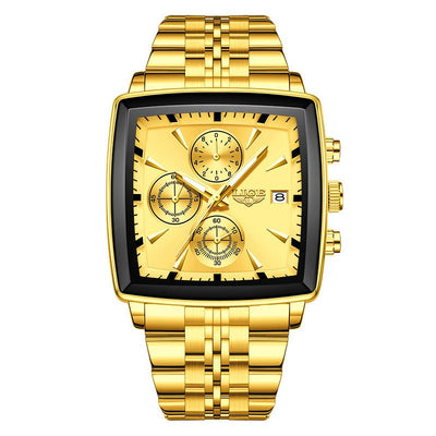 Luxury Men’s Square Dial Business Watch – Premium Waterproof Quartz Timepiece - MH TRENDS & STYLES