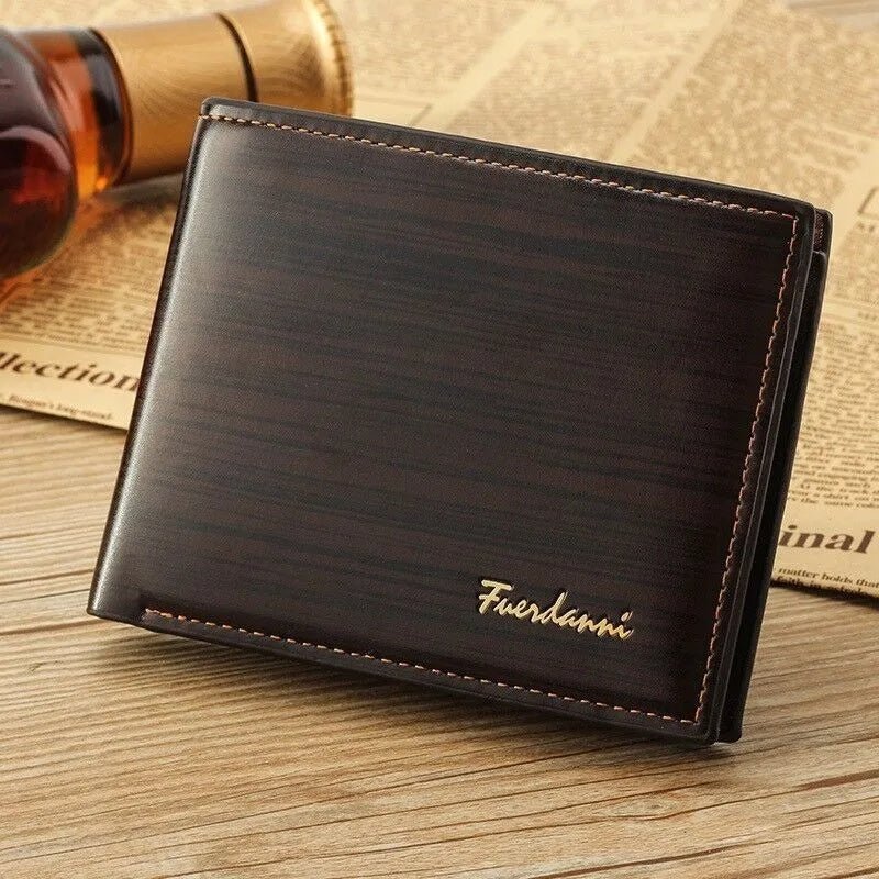 Men's Bifold Leather Credit ID Card Holder Wallet Billfold Purse Clutch Billfold - MH TRENDS & STYLES
