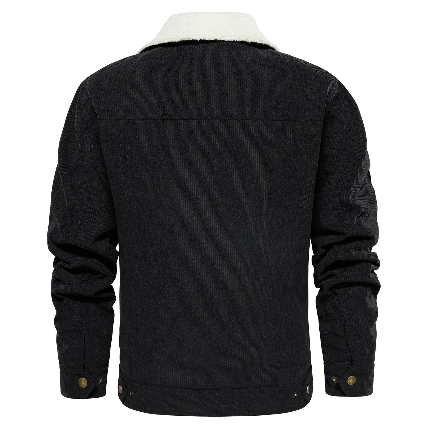 Men's Corduroy Jacket Winter Sherpa Lined Warm Thick Trucker Cargo Coat With 5 Pockets - MH TRENDS & STYLES