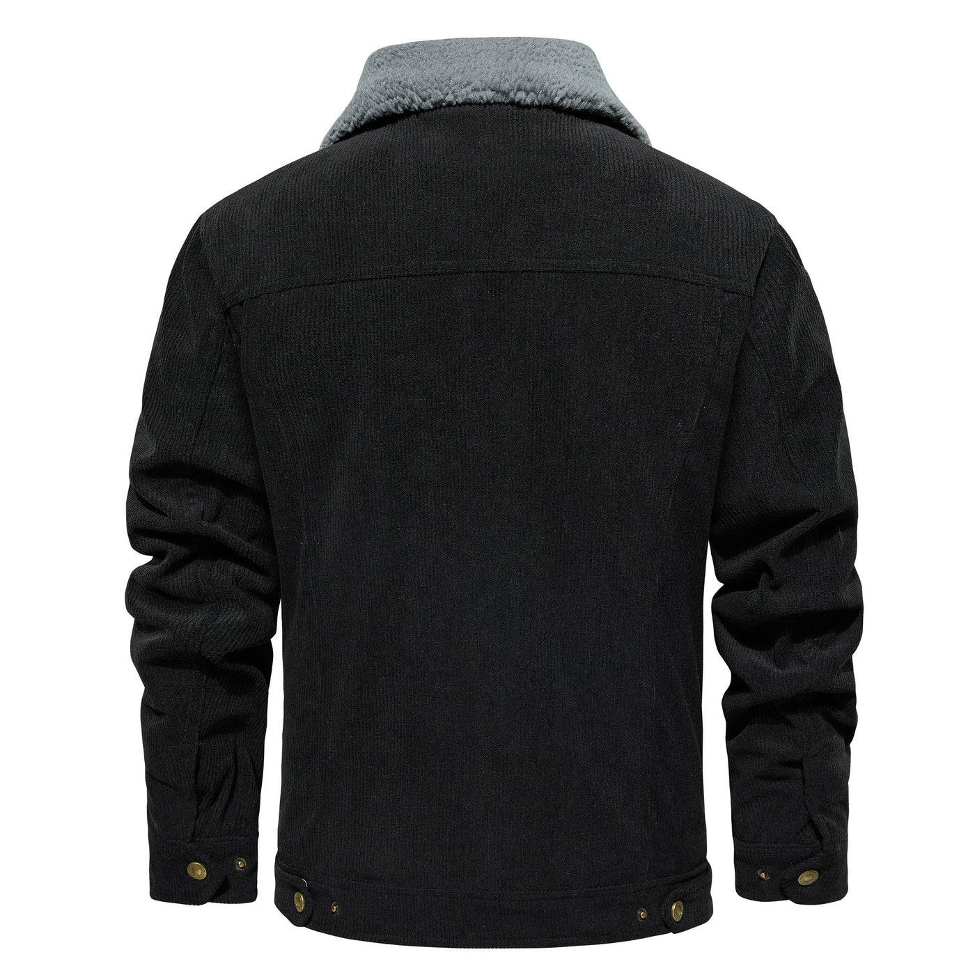 Men's Corduroy Jacket Winter Sherpa Lined Warm Thick Trucker Cargo Coat With 5 Pockets - MH TRENDS & STYLES