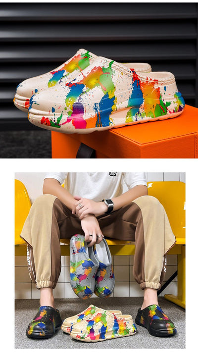 Men's Fashion Platform Pump Chef Hotel Waterproof Food Workshop Work Shoes Durable Garden Slippers - MH TRENDS & STYLES