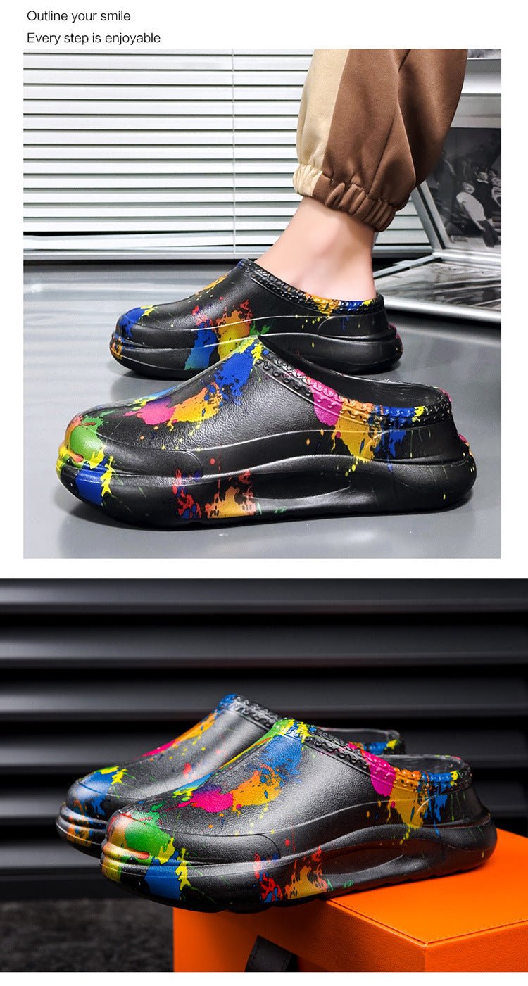 Men's Fashion Platform Pump Chef Hotel Waterproof Food Workshop Work Shoes Durable Garden Slippers - MH TRENDS & STYLES