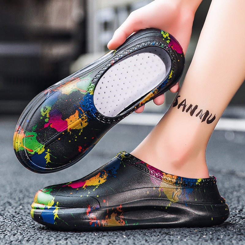 Men's Fashion Platform Pump Chef Hotel Waterproof Food Workshop Work Shoes Durable Garden Slippers - MH TRENDS & STYLES