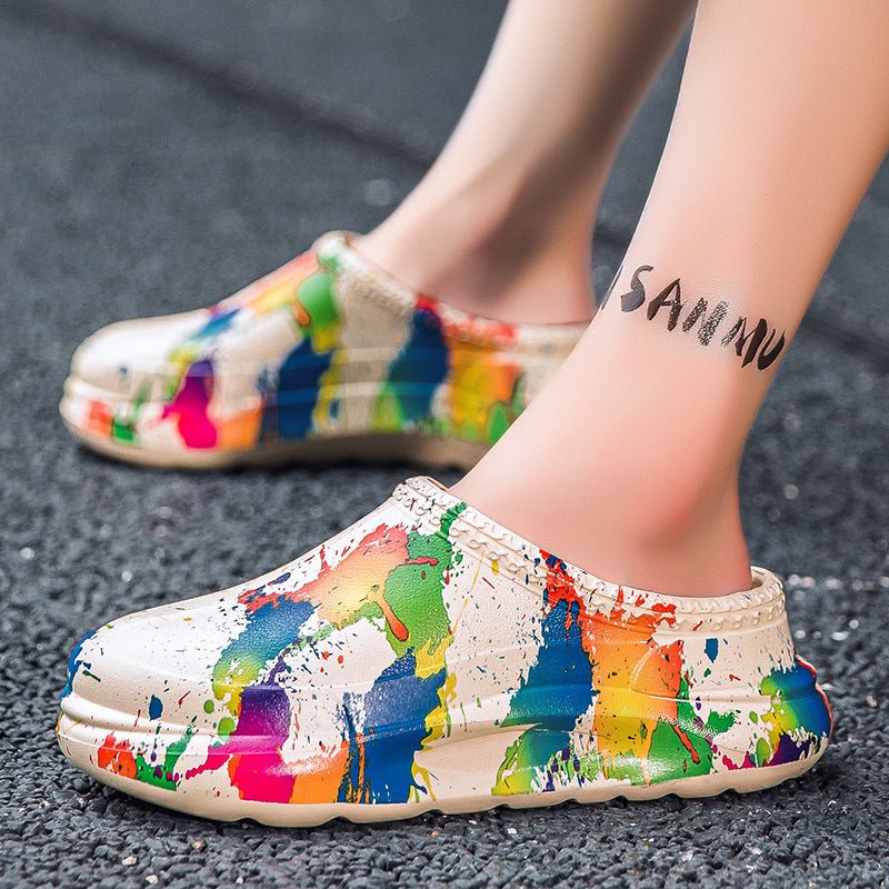 Men's Fashion Platform Pump Chef Hotel Waterproof Food Workshop Work Shoes Durable Garden Slippers - MH TRENDS & STYLES